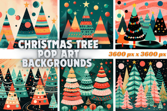 Christmas Tree Pop Art Backgrounds: A Festive Visual Revolution