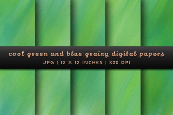 Cool Green and Blue Grainy Backgrounds for Digital Projects