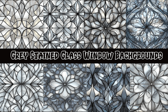 Elevate Designs with Grey Stained Glass Window Backgrounds