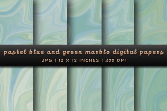 Elevate Designs with Pastel Blue and Green Marble Backgrounds
