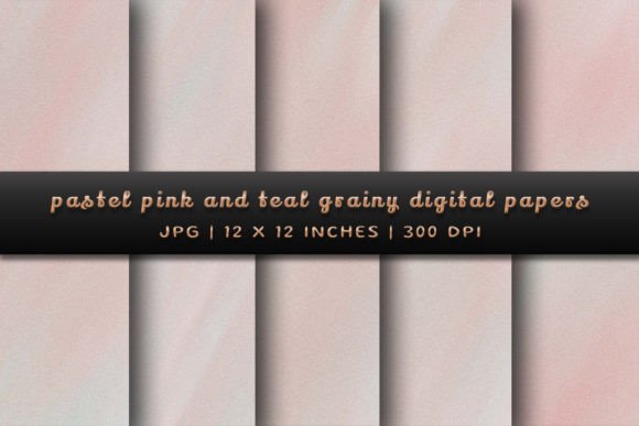 Elevate Your Projects with Pastel Pink and Teal Grainy Backgrounds