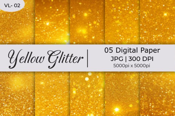 Elevate Your Visuals with Ellow Shiny Glitter Paper Backgrounds