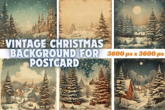 Embrace Holiday Nostalgia with Vintage Christmas Postcard Backgrounds