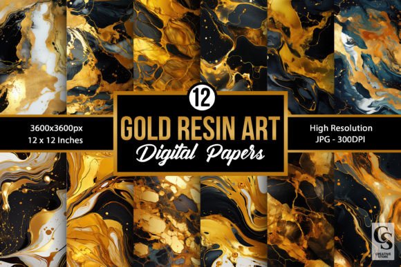 Gold Resin Art Seamless Backgrounds: A Designer's Secret Weapon