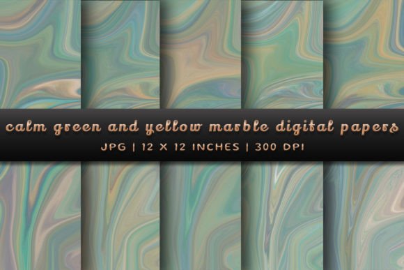 Green and Yellow Marble Backgrounds for Modern Design