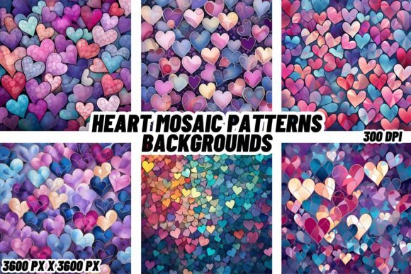 Heart Mosaic Patterns: A Canvas of Intricate Romance