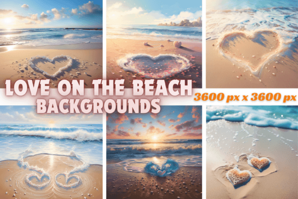 Love on the Beach Backgrounds: Infuse Your Projects with Coastal Romance