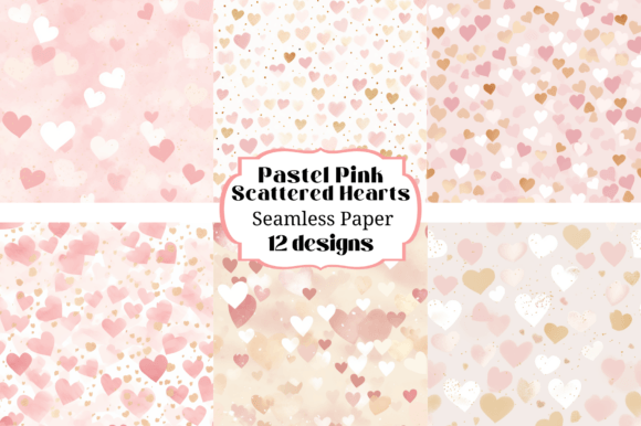 Pink Pastel Scattered Hearts: A Designer's Delight