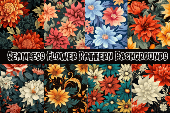 Timeless Floral Charm: Seamless Flower Pattern Backgrounds