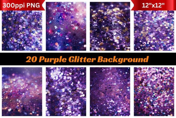 Unveiling 20 Purple Glitter Backgrounds for Digital Creators