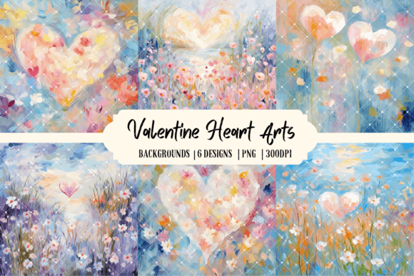 Valentine Heart Arts Backgrounds for Creative Projects